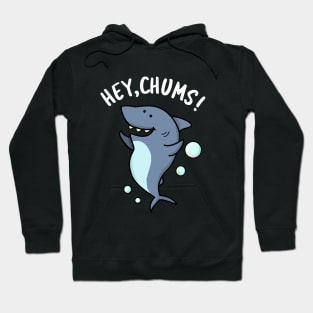 Hey Chums Cute Shark Pun Hoodie